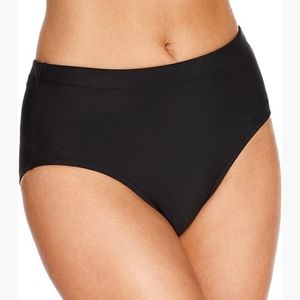 Swim Solutions Basic Brief Tummy Control Black Sits right Belliw Belly Button
